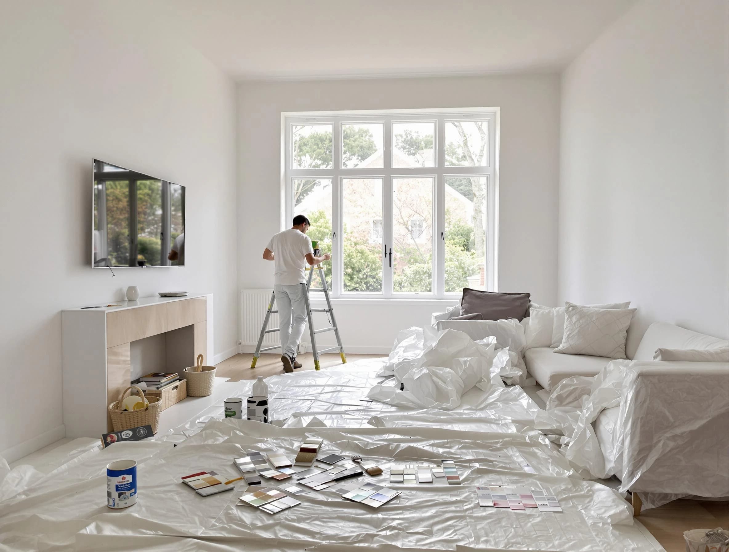 Cleveland House Painters professional applying interior paint in Cleveland, OH
