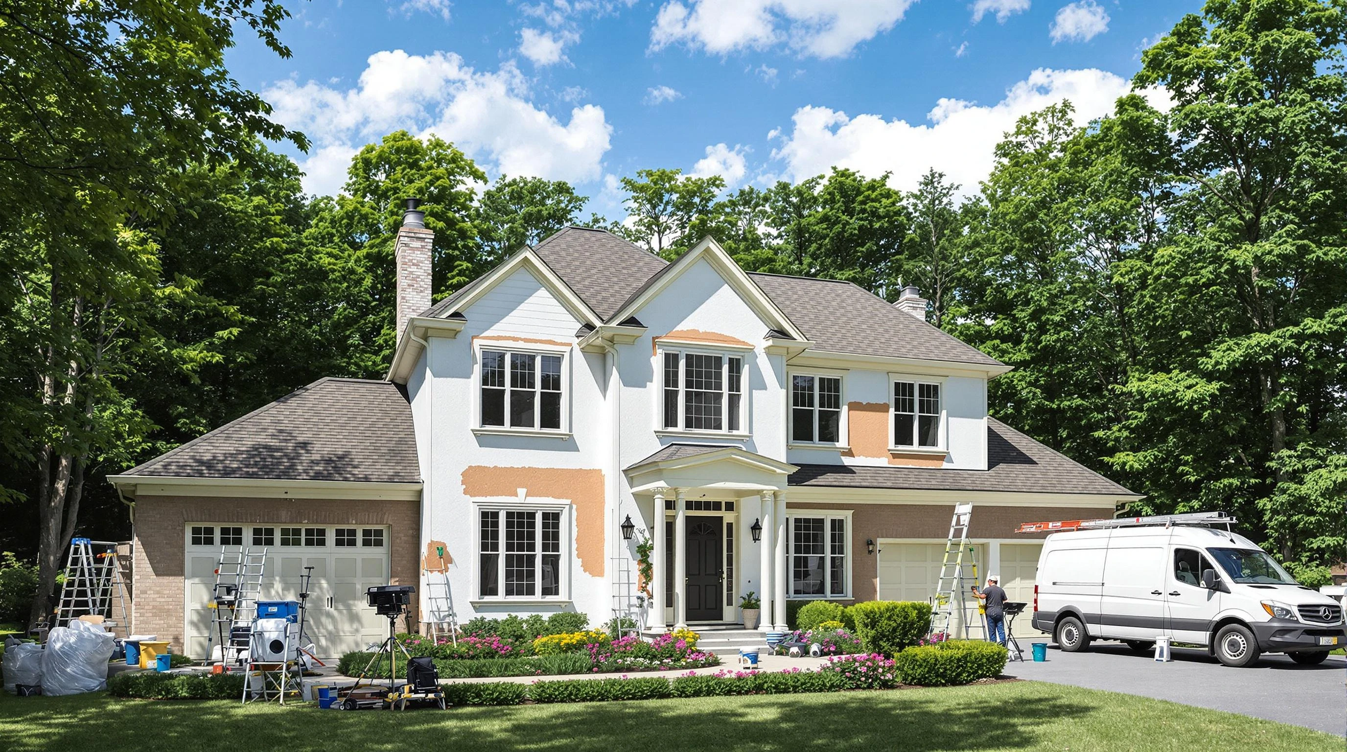 Cleveland House Painters painting crew working in Brooklyn, OH
