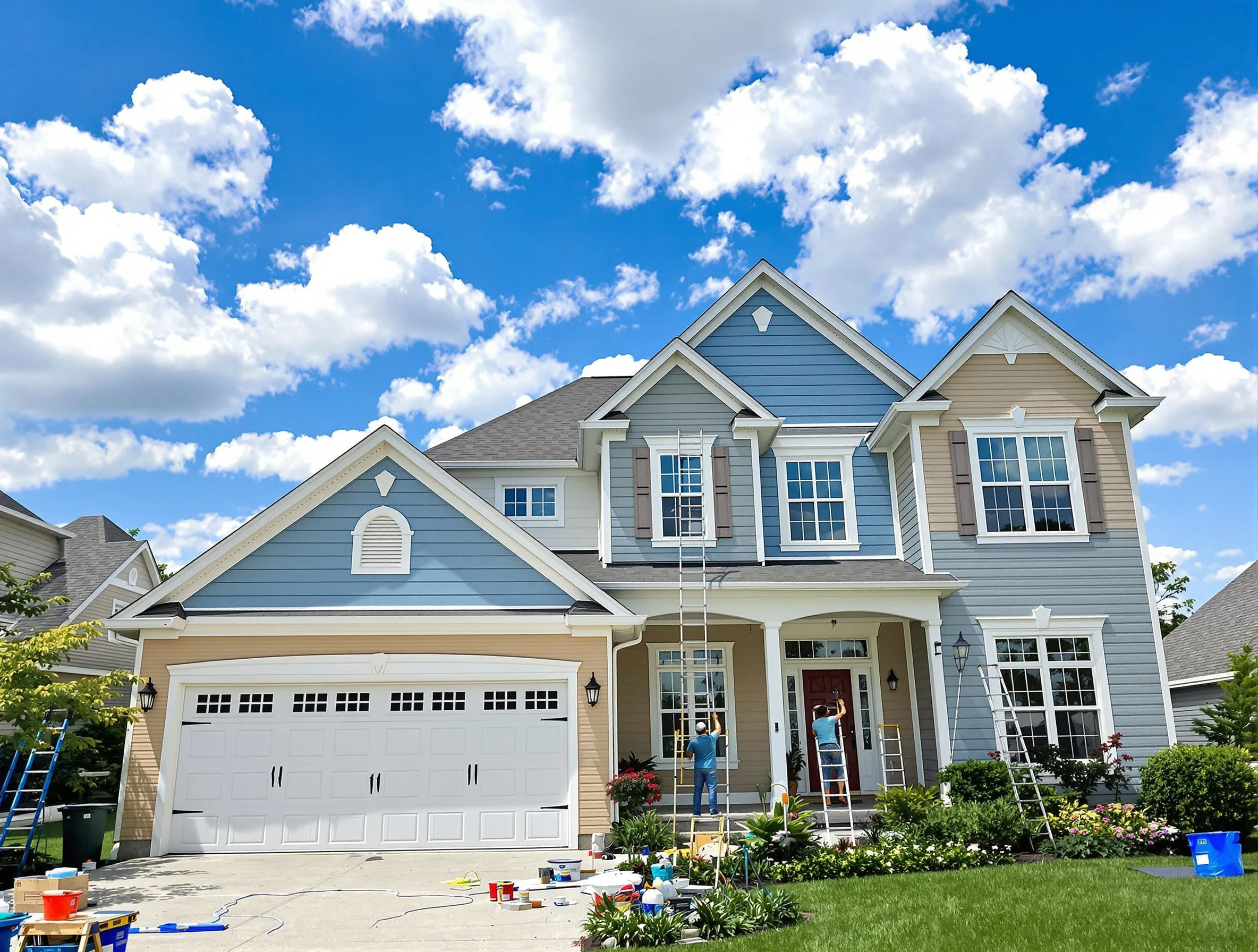 Professional house painting by Cleveland House Painters experts in Cleveland, OH